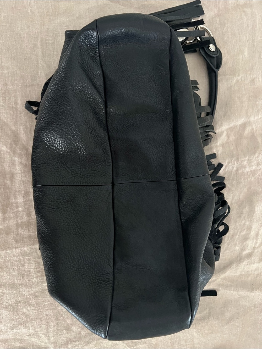 B. Makowsky Andalusia Fringe Shoulder Bag - Black Leather - Like New - Picture 12 of 12